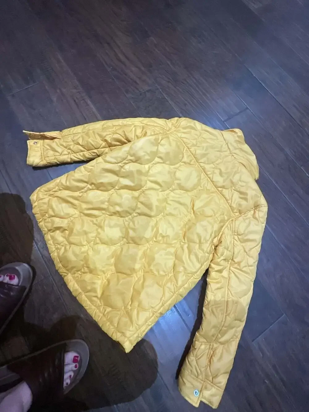 Urban Republic Girls‎ Quilted Snap Button Lightweight Jacket Mustard Yellow